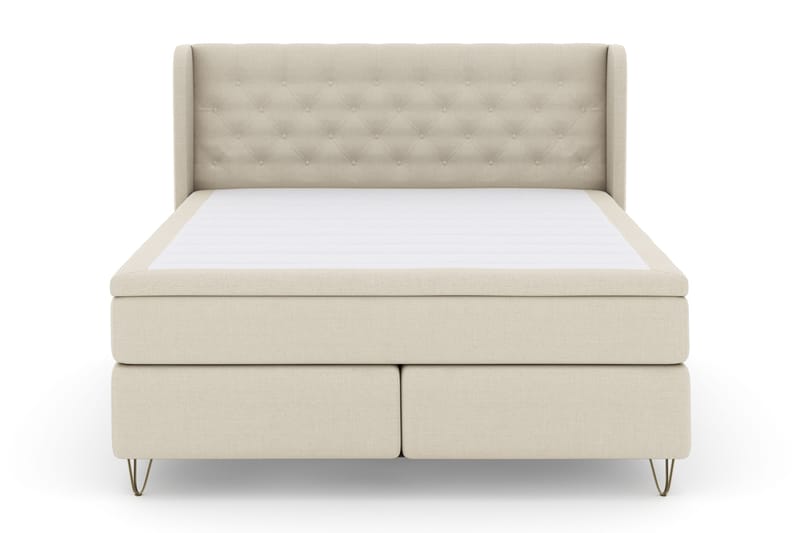 Select No 4 Komplet Sengepakke 180x200 Fast - Beige/Metal V-form - Møbler - Senge - Komplet sengepakke