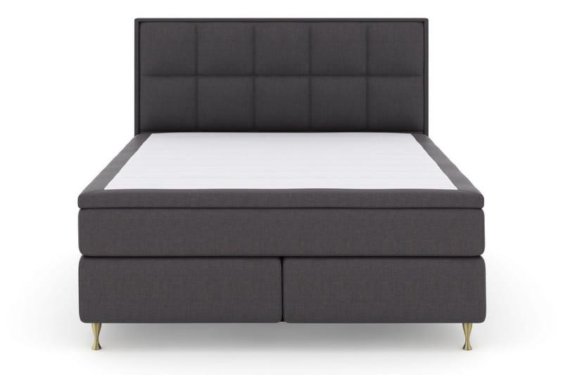Select No 4 Komplet Sengepakke 180x200 Fast/Medium - Mørkegrå/Guld - Møbler - Senge - Komplet sengepakke