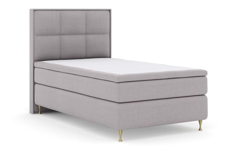 Select No 5 Komplet Sengepakke 120x200 Fast Latex - Lysegrå/Guld - Møbler - Senge - Komplet sengepakke