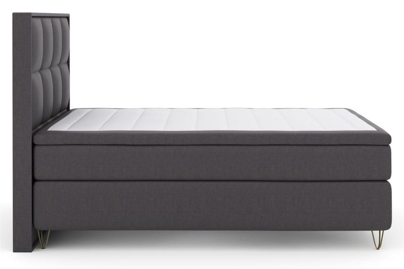 Select No 5 Komplet Sengepakke 140x200 Fast Latex - Mørkegrå/Metal V-form - Møbler - Senge - Komplet sengepakke