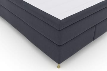Select No 5 Komplet Sengepakke 140x200 Fast/Medium Latex - Blå/Guld - Møbler - Senge - Komplet sengepakke