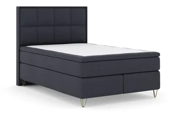 Select No 5 Komplet Sengepakke 140x200 Fast/Medium Latex - Blå/Metal V-form - Møbler - Senge - Komplet sengepakke