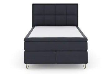 Select No 5 Komplet Sengepakke 140x200 Fast/Medium Latex - Blå/Metal V-form - Møbler - Senge - Komplet sengepakke