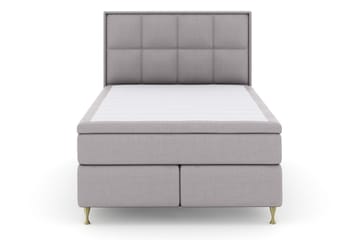 Select No 5 Komplet Sengepakke 140x200 Fast/Medium Latex - Lysegrå/Guld - Møbler - Senge - Komplet sengepakke