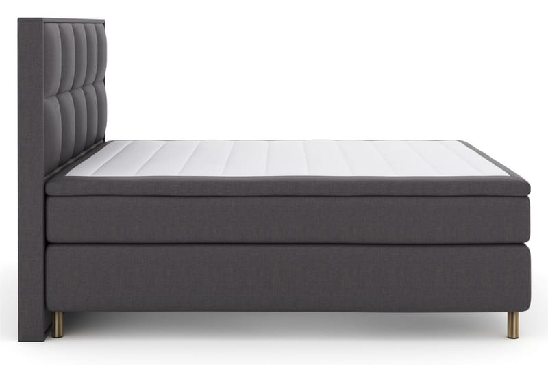 Select No 5 Komplet Sengepakke 210x210 Fast Latex, Mørkegrå/Kobber