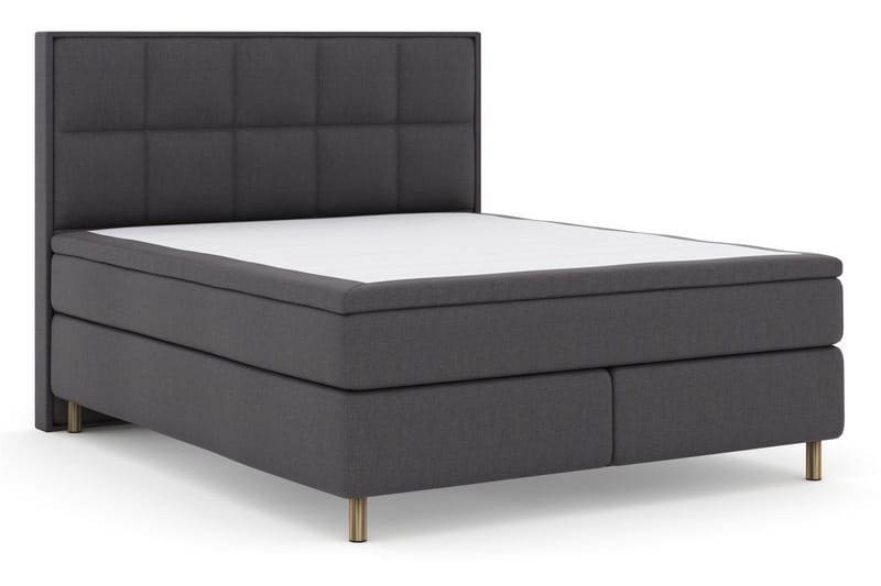 Select No 5 Komplet Sengepakke 210x210 Fast Latex - Mørkegrå/Kobber - Møbler - Senge - Komplet sengepakke