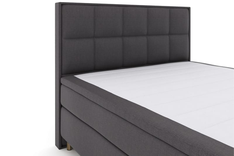 Select No 5 Komplet Sengepakke 210x210 Fast Latex - Mørkegrå/Kobber - Møbler - Senge - Komplet sengepakke