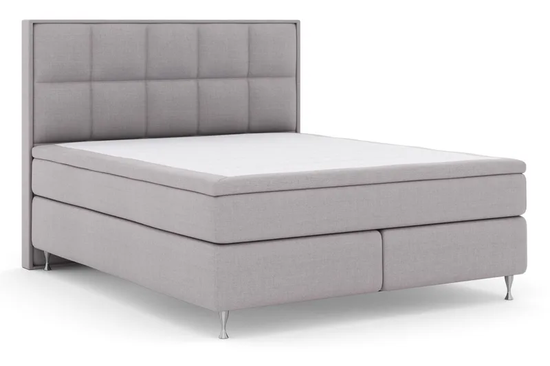 Select No 5 Komplet Sengepakke 210x210 Fast Watergel - Lysegrå/Sølv - Møbler - Senge - Komplet sengepakke