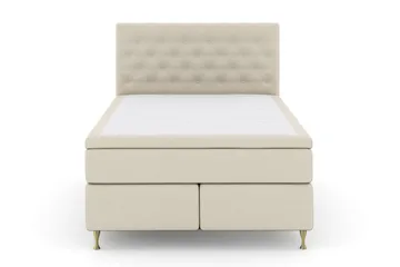 Select No 5 Kontinentalseng 140x200 hård Watergel - Beige/Guld - Møbler - Senge - Kontinentalsenge