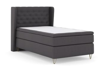 Select No 6 Komplet Sengepakke 120x200 Fast Latex/Memory - Mørkegrå/Metal V-form - Møbler - Senge - Komplet sengepakke