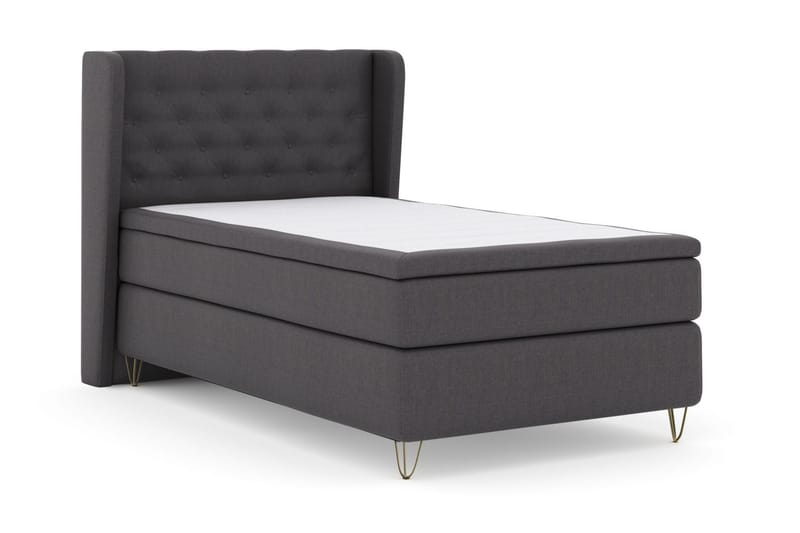 Select No 6 Komplet Sengepakke 120x200 Fast Latex/Memory - Mørkegrå/Metal V-form - Møbler - Senge - Komplet sengepakke