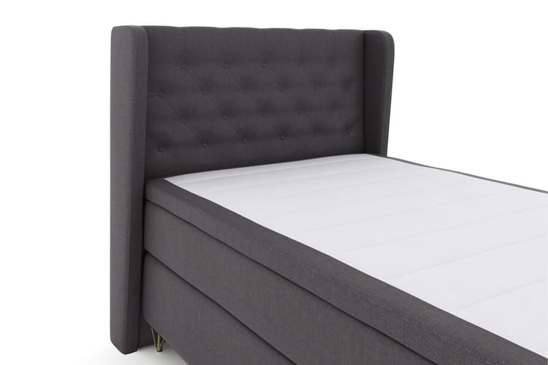 Select No 6 Komplet Sengepakke 120x200 Fast Latex/Memory - Mørkegrå/Metal V-form - Møbler - Senge - Komplet sengepakke