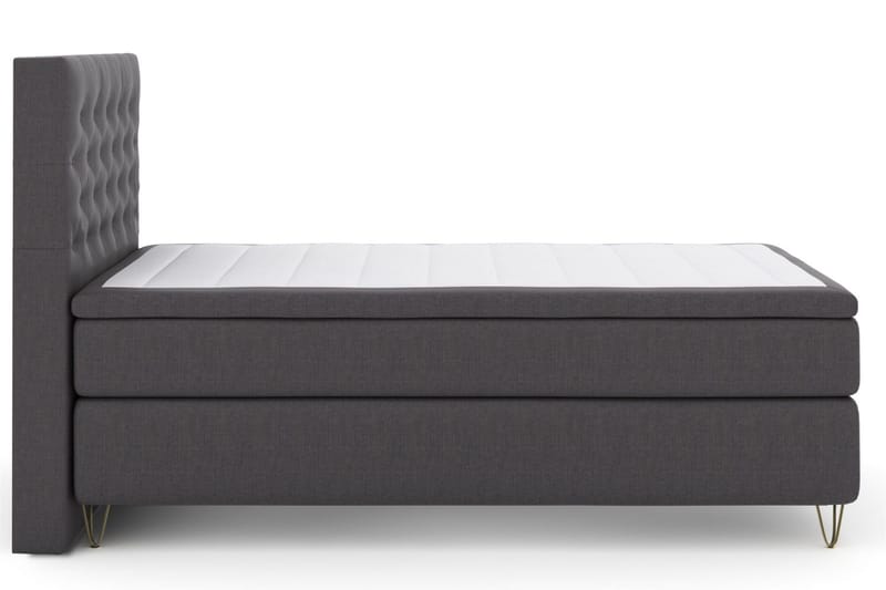 Select No 6 Komplet Sengepakke 120x200 Medium Watergel - Mørkegrå/Metal V-form - Møbler - Senge - Komplet sengepakke