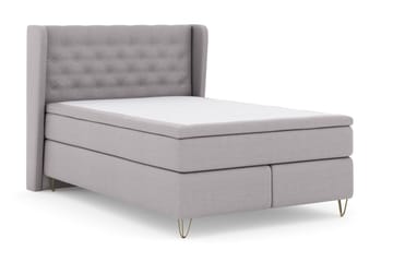Select No 6 Komplet Sengepakke 140x200 F/M Latex/Memory - Lysegrå/Metal V-form - Møbler - Senge - Komplet sengepakke