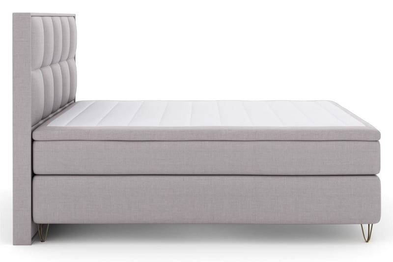 Select No 6 Komplet Sengepakke 160x200 Fast Memory/Pocket, Lysegrå/Metal V-form