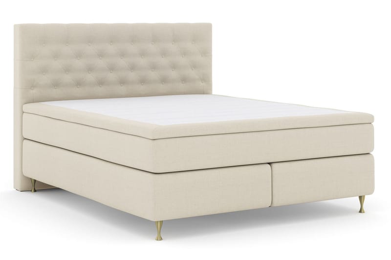 Select No 6 Komplet Sengepakke 180x200 Medium Memory/Pocket - Beige/Guld - Møbler - Senge - Komplet sengepakke