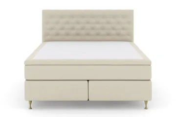Select No 6 Komplet Sengepakke 180x200 Medium Memory/Pocket - Beige/Guld - Møbler - Senge - Komplet sengepakke