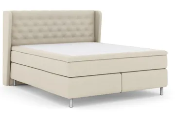 Select No 6 Komplet Sengepakke 210x210 Fast Watergel - Beige/Metal - Møbler - Senge - Komplet sengepakke