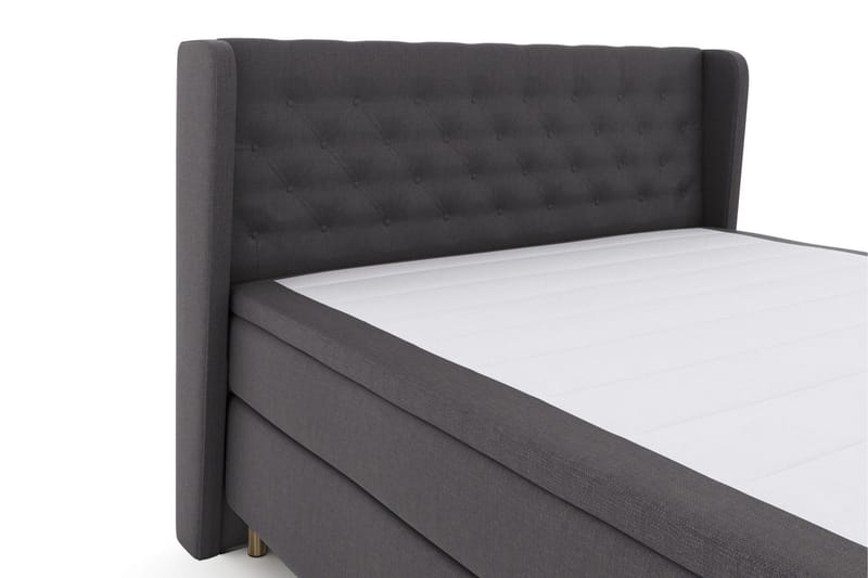 Select No 6 Komplet Sengepakke 210x210 Medium Memory/Pocket - Mørkegrå/Kobber - Møbler - Senge - Komplet sengepakke