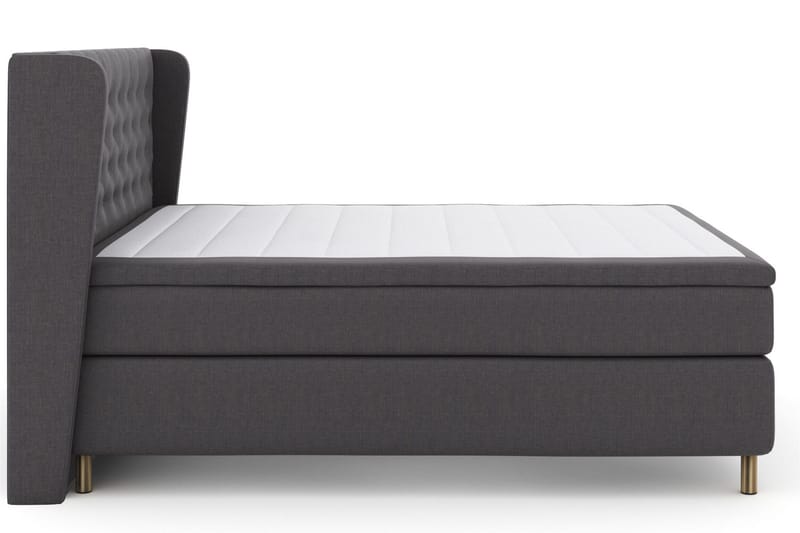 Select No 6 Komplet Sengepakke 210x210 Medium Memory/Pocket - Mørkegrå/Kobber - Møbler - Senge - Komplet sengepakke