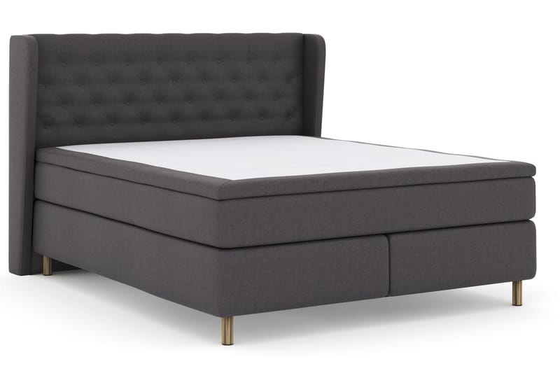 Select No 6 Komplet Sengepakke 210x210 Medium Memory/Pocket - Mørkegrå/Kobber - Møbler - Senge - Komplet sengepakke