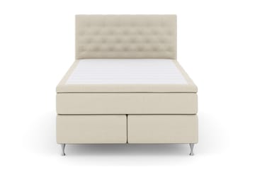 Select No 6 Kontinentalseng 140x200 hård/medium Memory/Pocke - Beige/sølv - Møbler - Senge - Kontinentalsenge