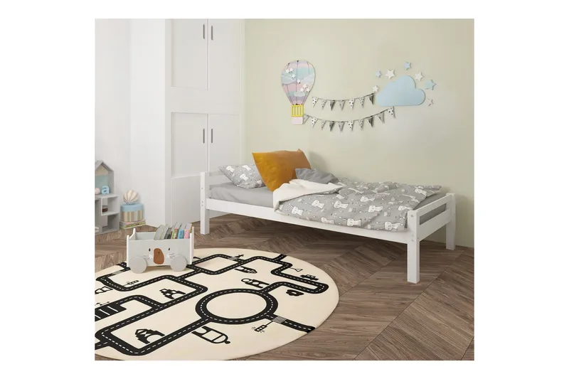 Seng Alpi 90x200 cm Hvid - Hvid - Møbler - Senge - Sengeramme & sengestel