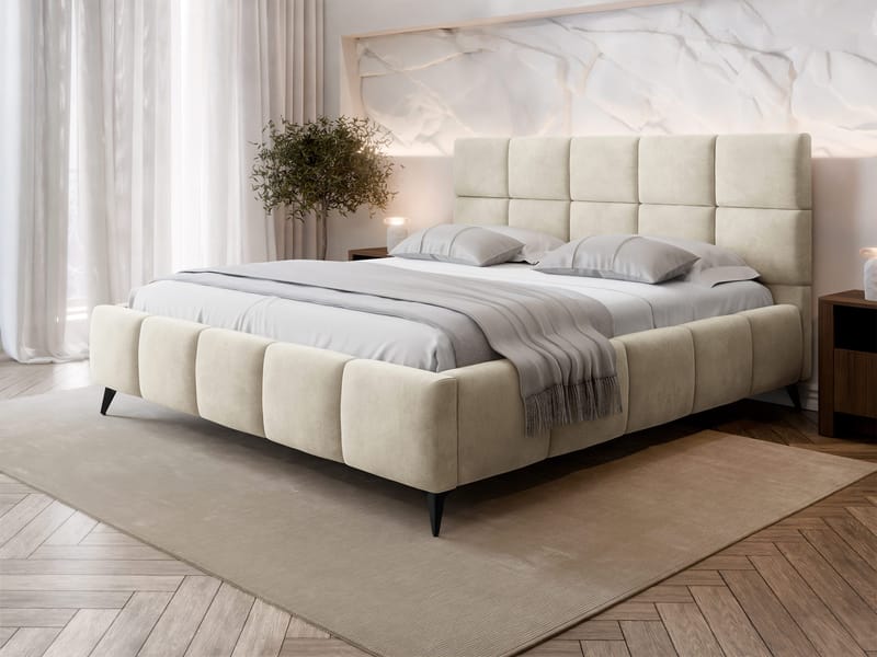 seng Amber Velluto 02 180x200 - beige - Møbler - Senge - Sengeramme & sengestel