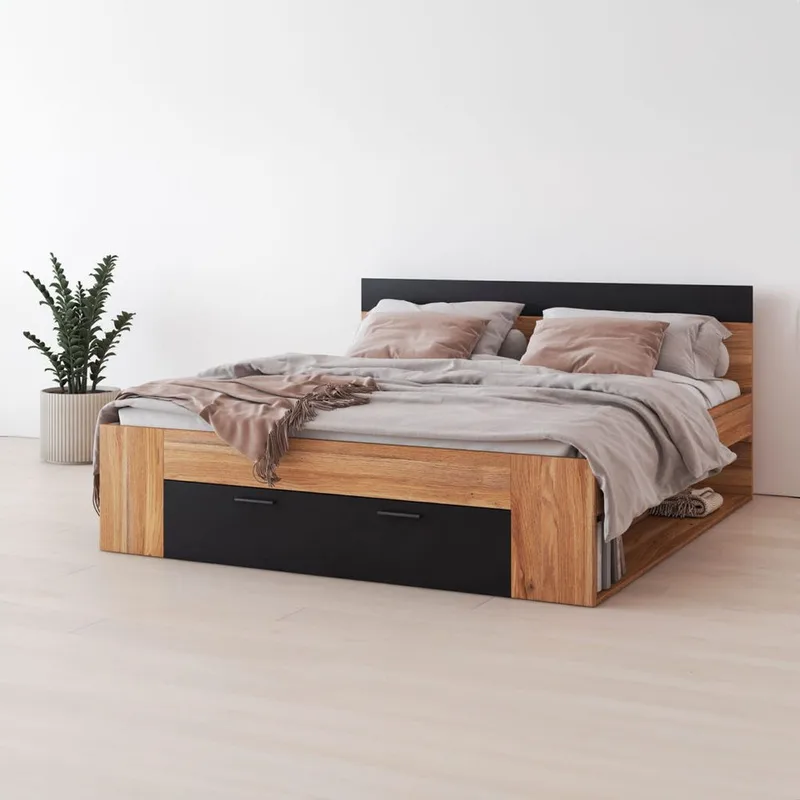 Seng Beta med skuffer - 180 cm, Mauvella Eg - Møbler - Senge - Sengeramme & sengestel