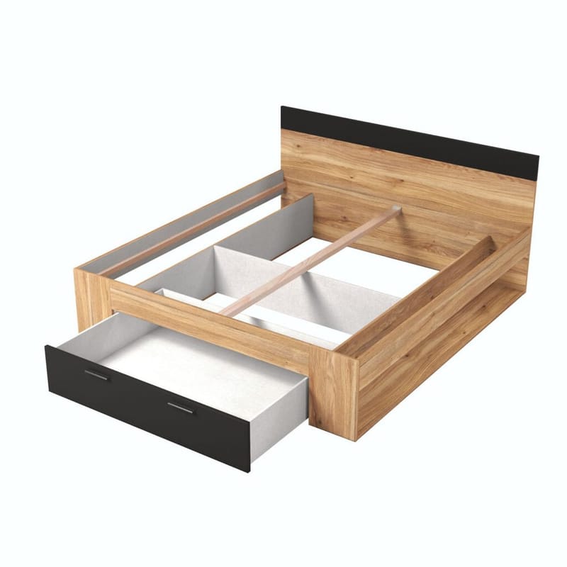 Seng Beta med skuffer - 180 cm, Mauvella Eg - Møbler - Senge - Sengeramme & sengestel