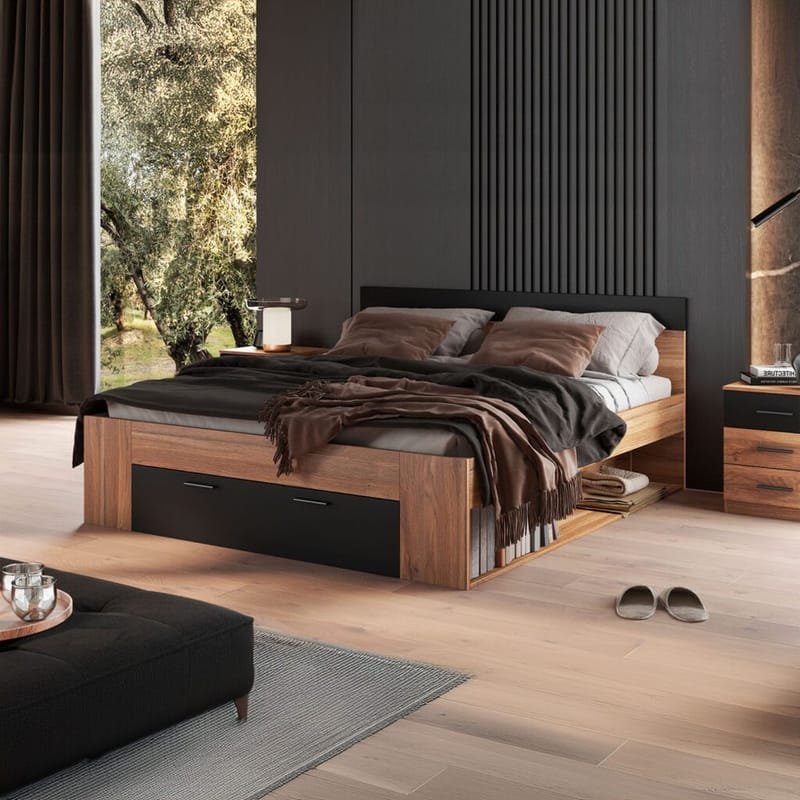 Seng Beta med skuffer - 180 cm, Mauvella Eg - Møbler - Senge - Sengeramme & sengestel