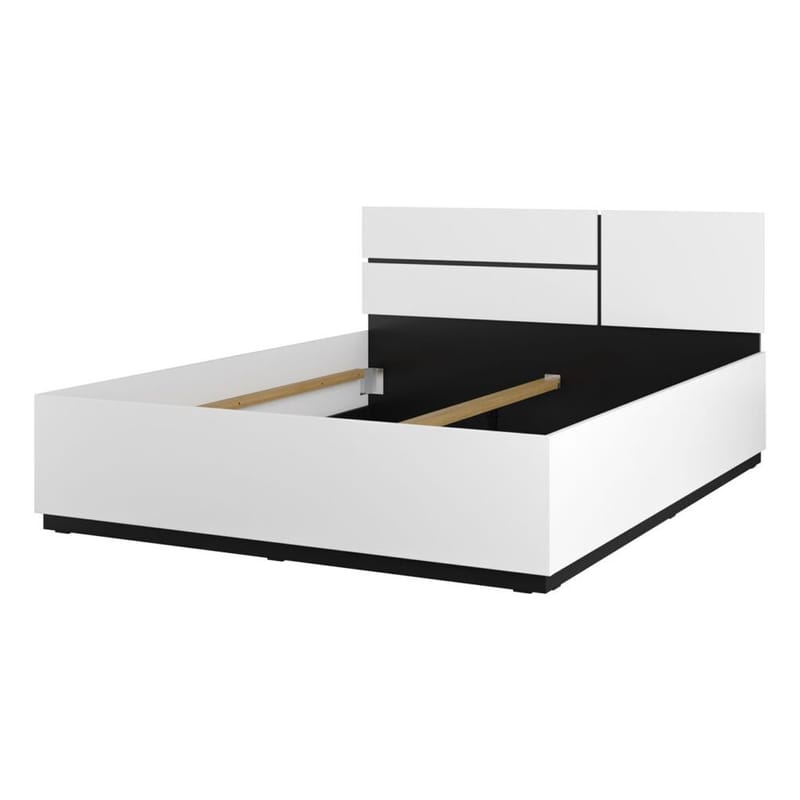 Seng Cross S - 160 cm, Hvid - Møbler - Senge - Sengeramme & sengestel