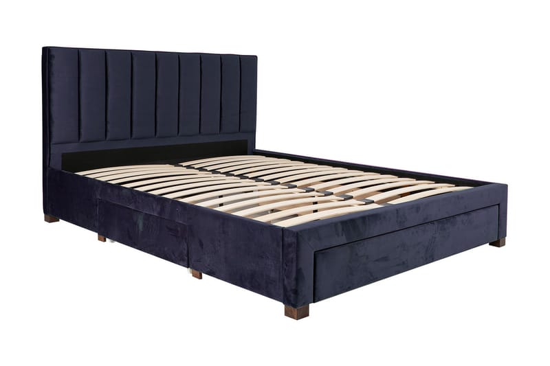 Seng GRACE 3-skuffer uden madras 160x200cm blå - Sengeramme & sengestel