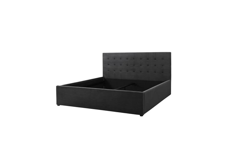 Seng Hamar 180x200 cm Antracit fløjl - Antracit fløjl - Møbler - Senge - Sengeramme & sengestel