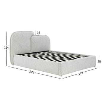 Seng HOME4YOU Embrace 160x200 cm hvid - hvid - Møbler - Senge - Sengeramme & sengestel