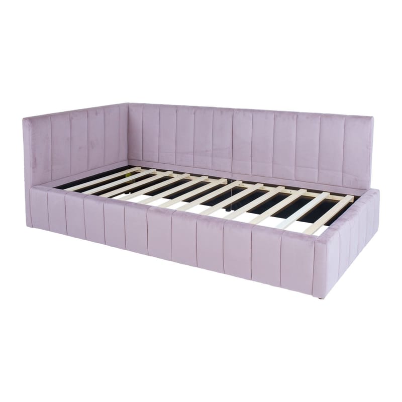 Seng HOME4YOU Jasper 90x200 cm 100x40xh115 cm, Sort - Pink - Møbler - Senge - Sengeramme & sengestel