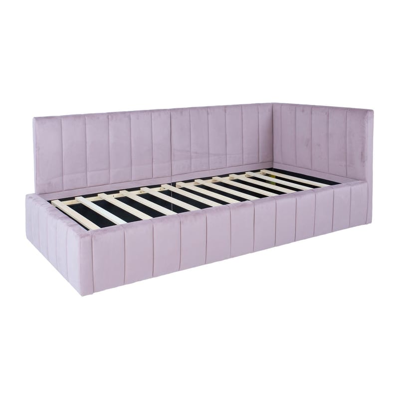 Seng HOME4YOU Jasper 90x200 cm 100x40xh115 cm, Sort - Pink - Møbler - Senge - Sengeramme & sengestel