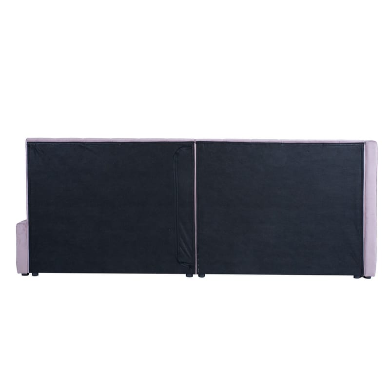 Seng HOME4YOU Jasper 90x200 cm 100x40xh115 cm, Sort - Pink - Møbler - Senge - Sengeramme & sengestel