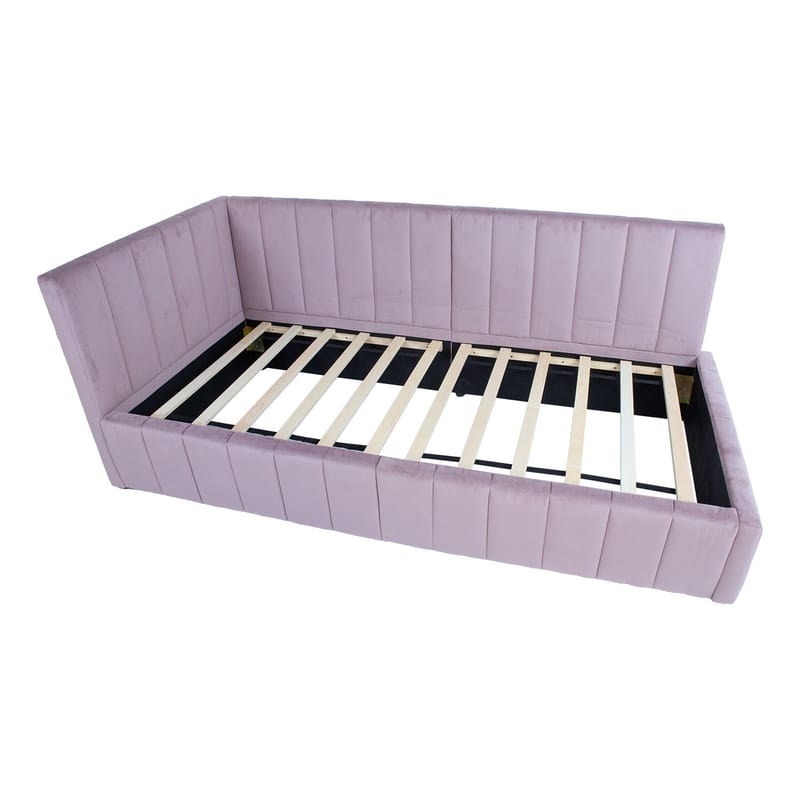 Seng HOME4YOU Jasper 90x200 cm 100x40xh115 cm, Sort - Pink - Møbler - Senge - Sengeramme & sengestel