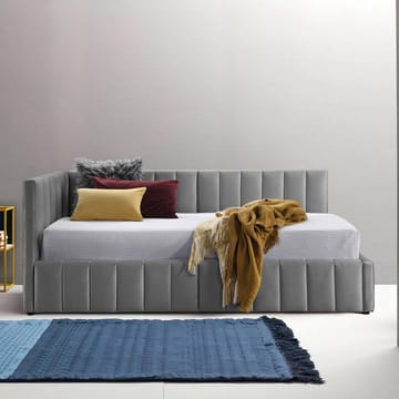 Seng HOME4YOU Jasper 90x200 cm 75x40xh102 cm, eg - Grå - Møbler - Senge - Sengeramme & sengestel