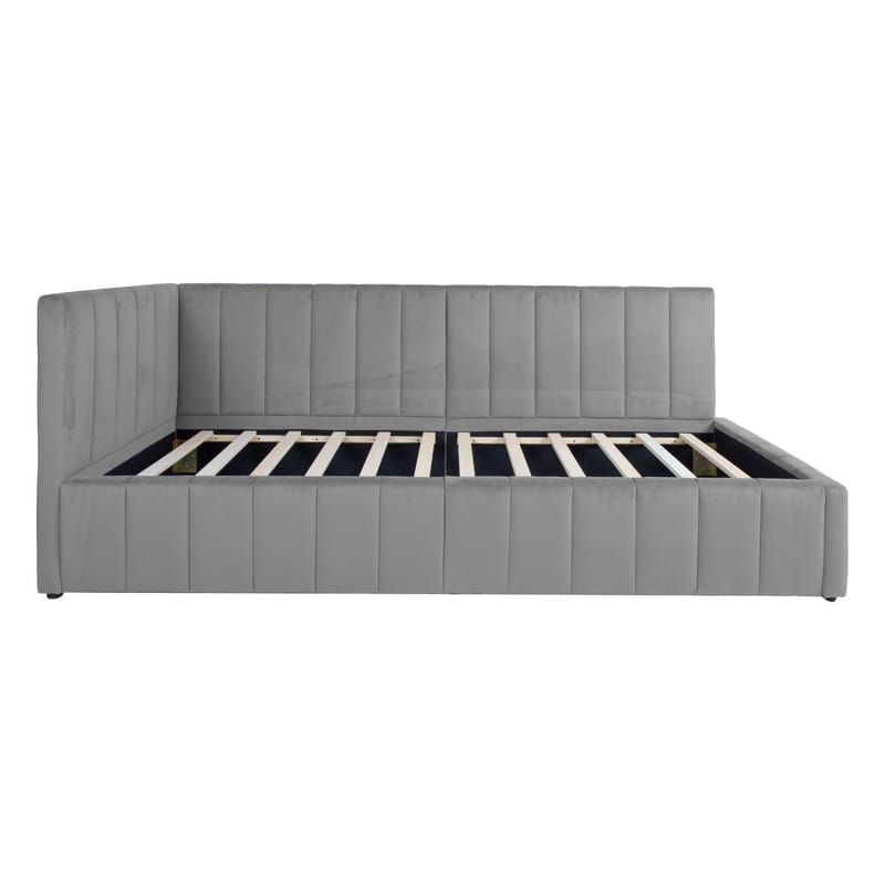 Seng HOME4YOU Jasper 90x200 cm 75x40xh102 cm, eg - Grå - Møbler - Senge - Sengeramme & sengestel