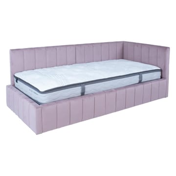 Seng HOME4YOU Jasper 90x200 cm med madras Harmony Duo 100x40xh140 cm, Eg - Støvet rosafarvet - Møbler - Senge - Sengeramme & sengestel