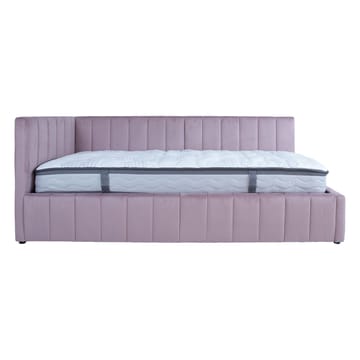 Seng HOME4YOU Jasper 90x200 cm med madras Harmony Duo 100x40xh140 cm, Eg - Støvet rosafarvet - Møbler - Senge - Sengeramme & sengestel