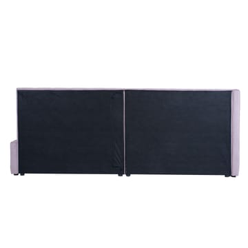 Seng HOME4YOU Jasper 90x200 cm med madras Harmony Duo 100x40xh140 cm, Eg - Støvet rosafarvet - Møbler - Senge - Sengeramme & sengestel