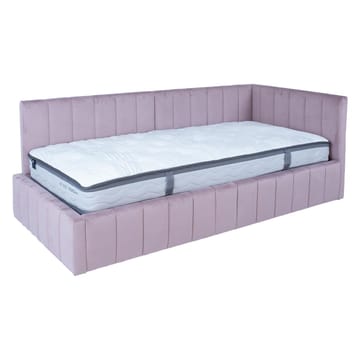 Seng HOME4YOU Jasper 90x200 cm med madras Harmony Duo 100x40xh140 cm, Eg - Støvet rosafarvet - Møbler - Senge - Sengeramme & sengestel