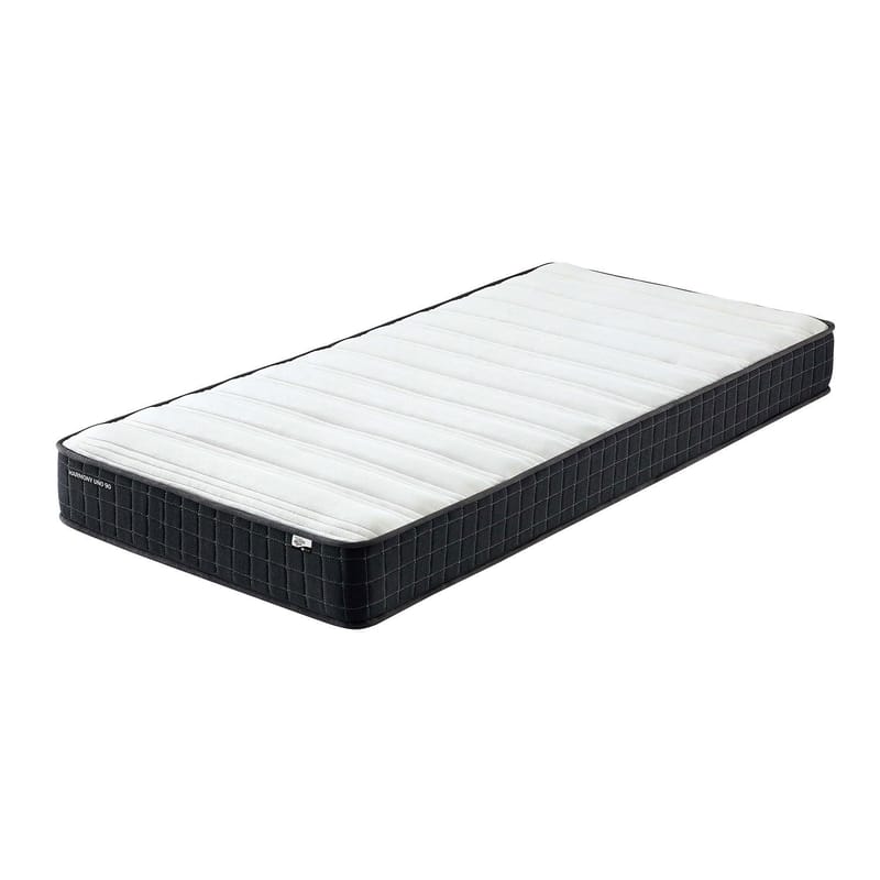 Seng HOME4YOU Jasper 90x200 cm med madras Harmony Uno 180x40xh76 cm, Eg - Støvet rosafarvet - Møbler - Senge - Komplet sengepakke