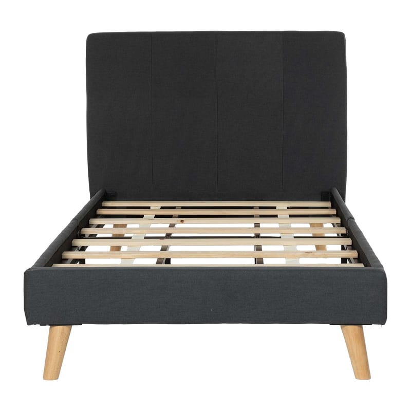 Seng HOME4YOU Juno 90x200 cm grå - grå - Møbler - Senge - Sengeramme & sengestel