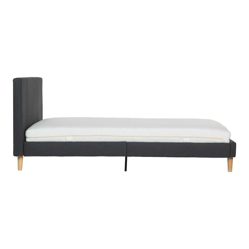 Seng HOME4YOU Juno 90x200 cm med madras Kukka Duo 11 zoner grå - Grå - Møbler - Senge - Komplet sengepakke