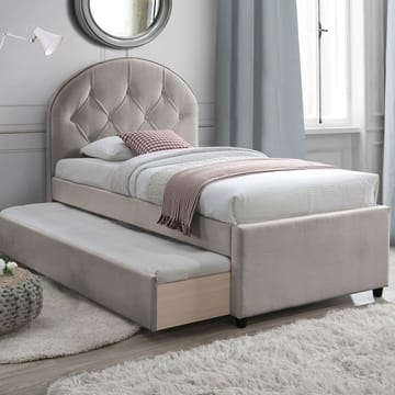 Seng HOME4YOU Lara med madras Harmony Uno 90x200 cm champagne - champagne - Møbler - Senge - Gæsteseng & ekstraseng - Udtrækkelig seng