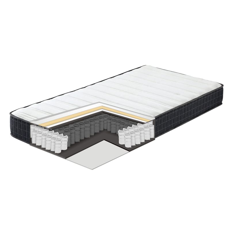 Seng HOME4YOU Lara med to madrasser Harmony Uno 90x200 cm Mauve rosa - Støvet rosafarvet - Møbler - Senge - Komplet sengepakke